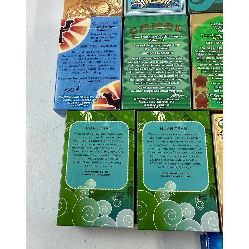Vintage Camel Cigarette Packs Empty Lot Of 25 Artist Series Art Box EXCELLENT!